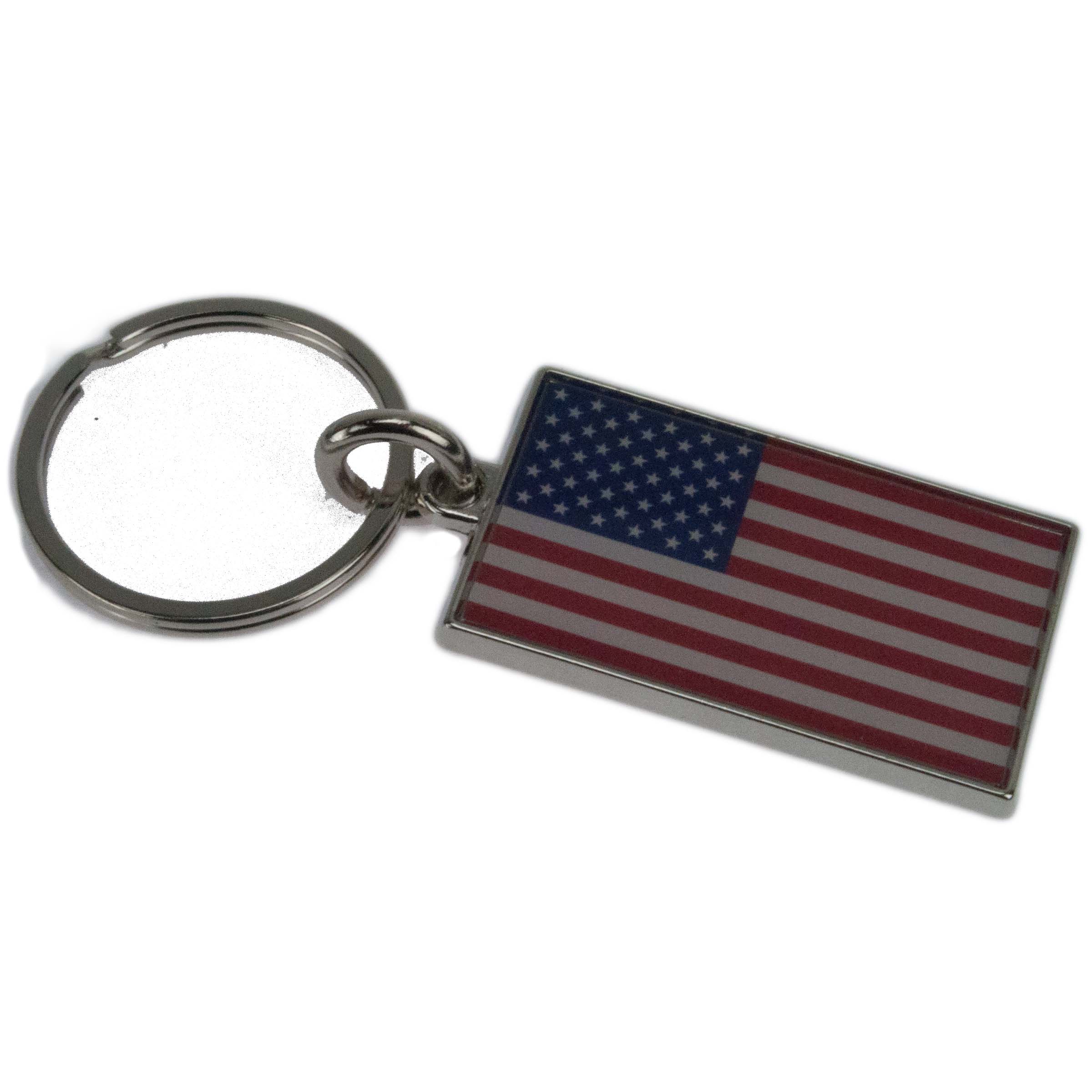 Usa Flag Epoxy Keychain 8380